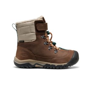 Big Kids' Kanibou Waterproof Winter Boot  |  Dark Earth/Roasted Pecan