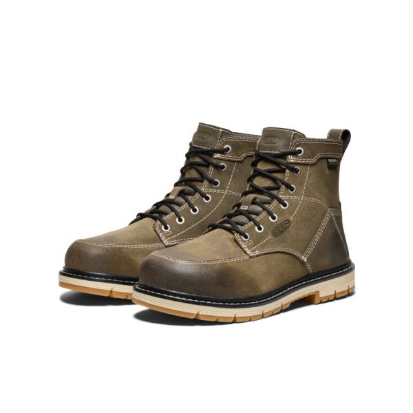 Women's San Jose 6 Waterproof 90?? Heel Boot (Aluminum Toe)  |  Steel Grey/Gum