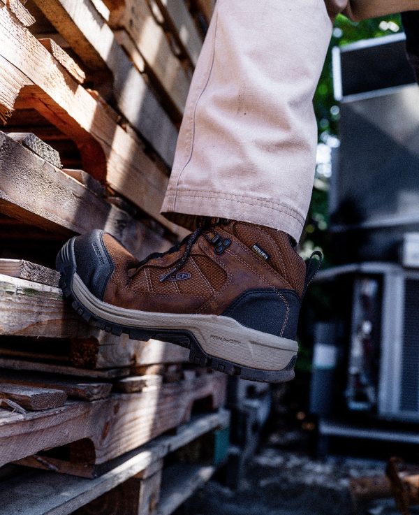 Men's Skokie Waterproof Work Boot (Carbon Toe)  |  Dark Earth/Black