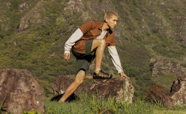 Men's Hyperport Fisherman Leather Sandal | Black/Keen Yellow